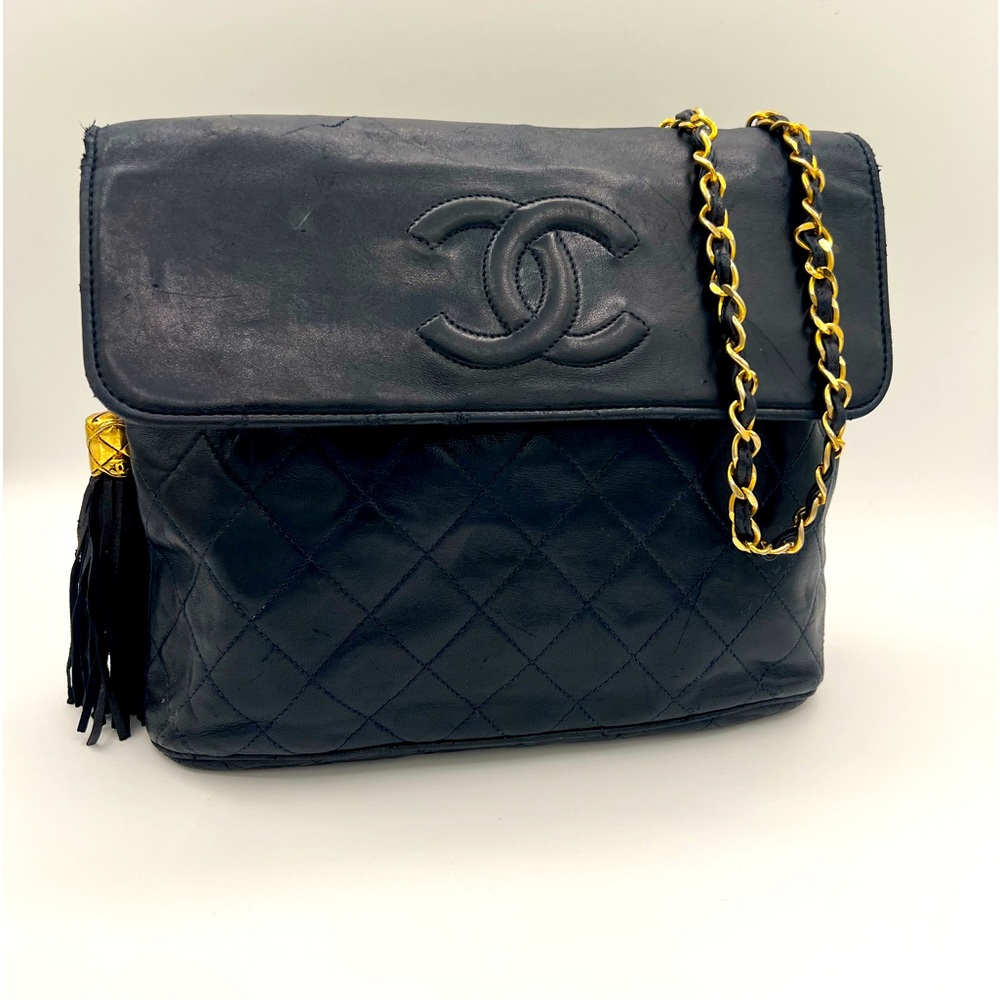 Chanel Navy Flap Bag
Vintage Circa 1989-1991